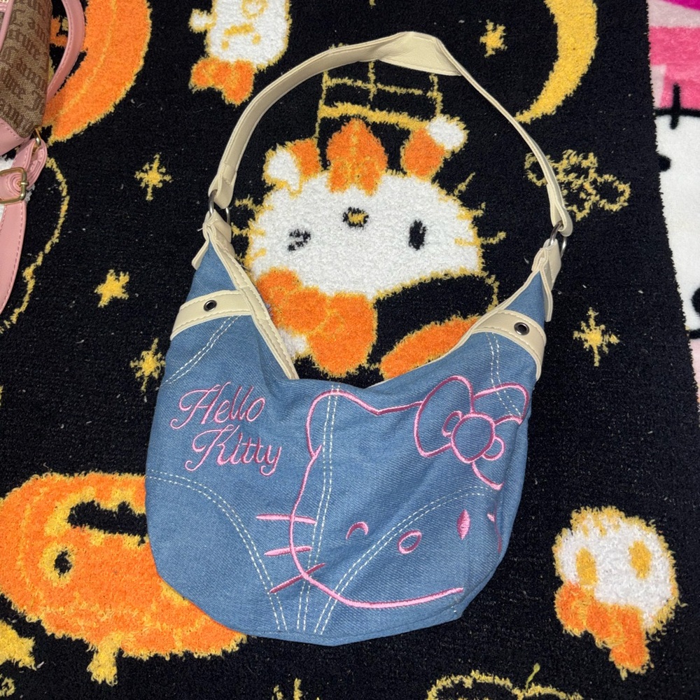 Hello Kitty Denim Shoulder Bag
